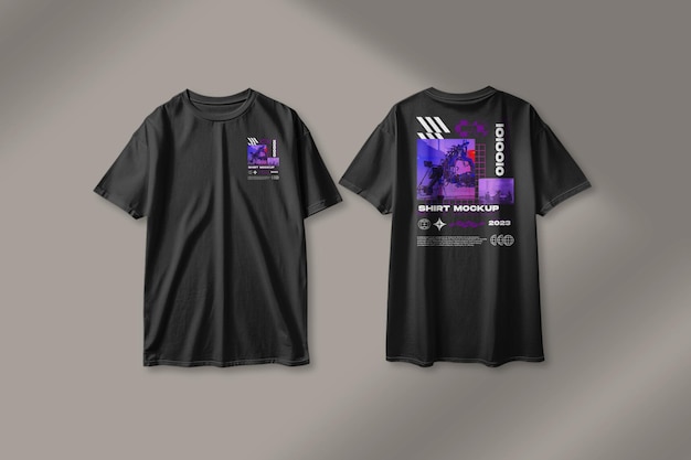 T-Shirt-Mockups vorne und hinten
