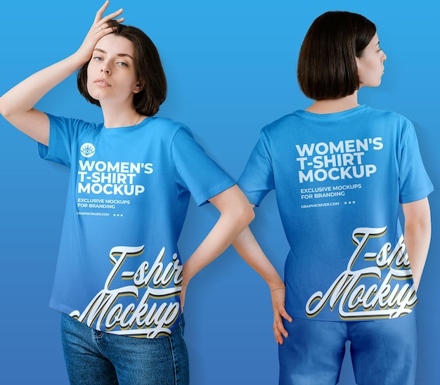 T-shirt-modell für frauen