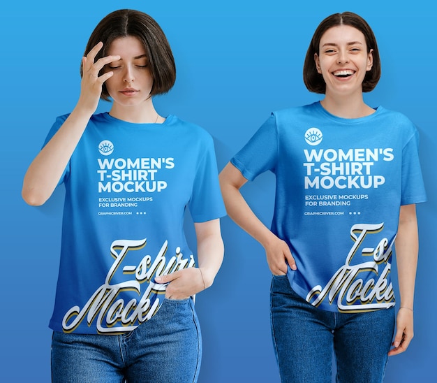 T-shirt-modell für frauen