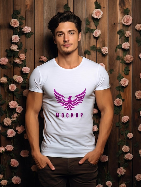 T-Shirt-Modell PSD