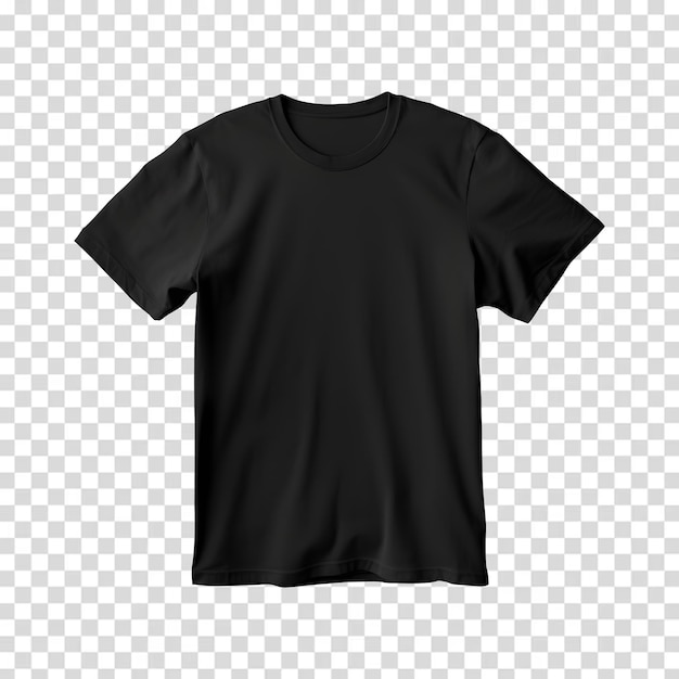 PSD un t-shirt noir avec un t-shirts noir sur un fond transparent