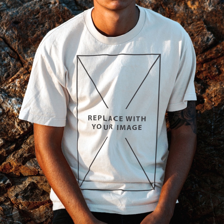 PSD t-shirt pour homme modèle maquette