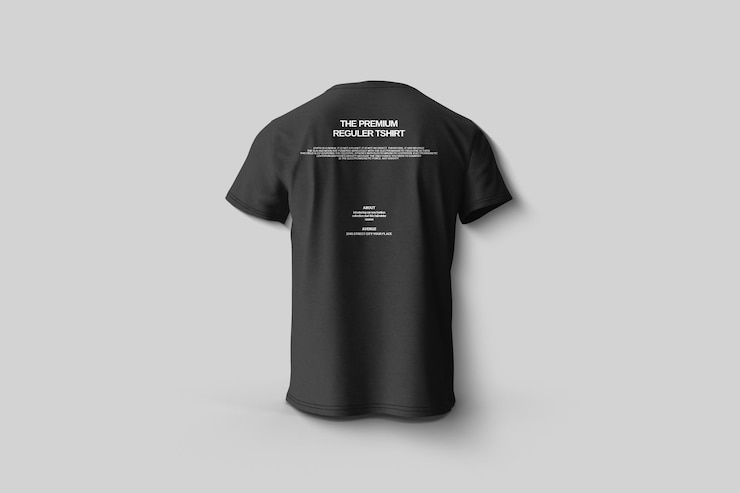 T-shirt Premium Back View Mockup (modello della maglietta posteriore)