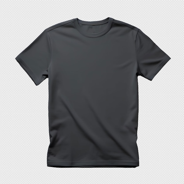 PSD t-shirt preta limpa sem fundo pronto para mockup sem fundo