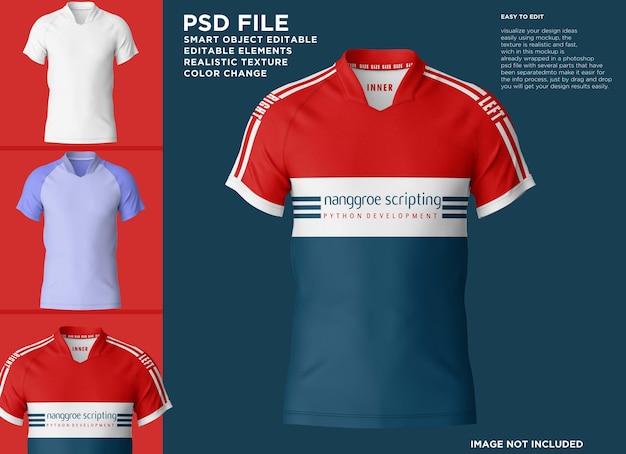 PSD t-shirt raglan kurzärmel vneck mockup