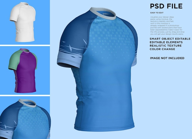 PSD t-shirt raglan à manches courtes pour hommes