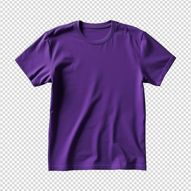 T-shirt roxo isolado em fundo transparente