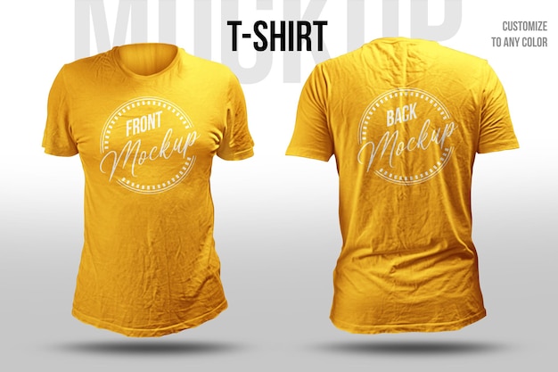 T-Shirt Vorder- und Rückseite Mockup