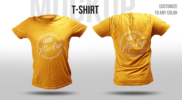 T-Shirt Vorder- und Rückseite Mockup