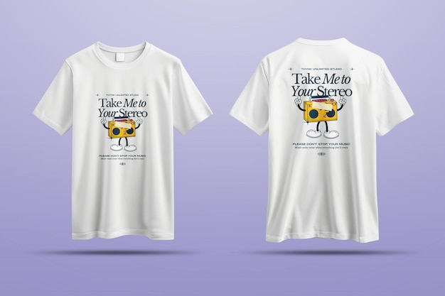 T-Shirt vorne und hinten Mockup