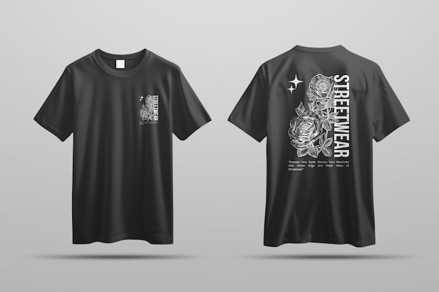 T-Shirt vorne und hinten Mockup