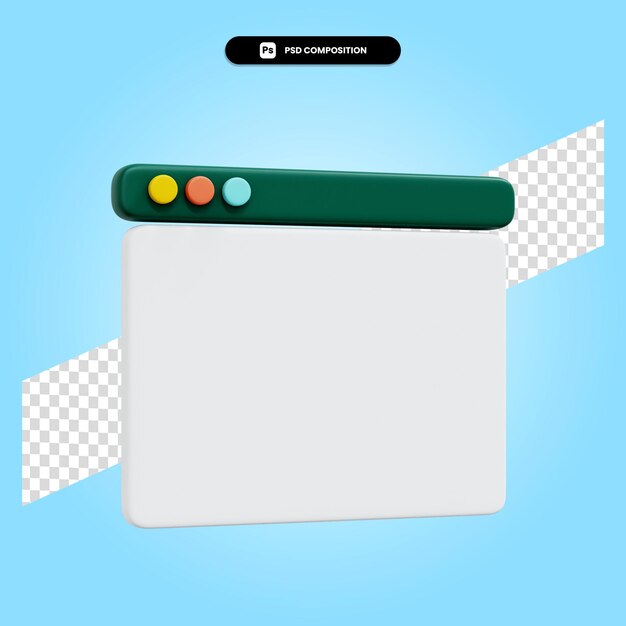 tab 3d render illustration isolated