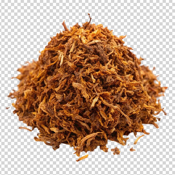 PSD tabaco seco para fumar de fondo blanco aislado