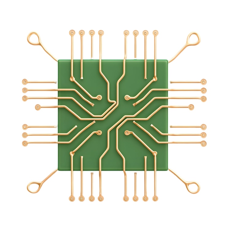 PSD tabella di circuiti elettronici verdi con potenza testo tecnologia di alta qualità e concetto elettronico