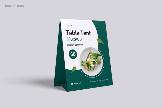 Tabellen-Zelt-Mockup