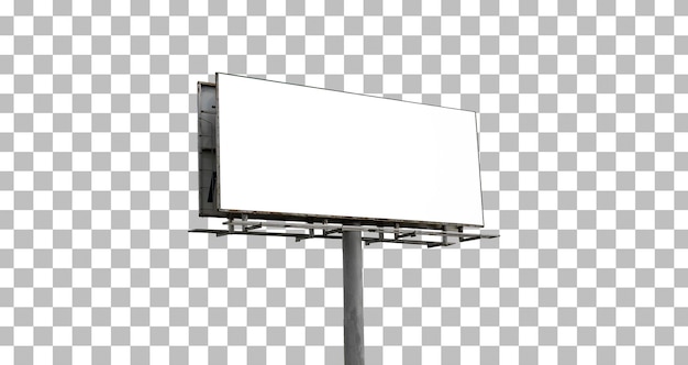 Tabla de anuncios vacía aislada para el diseño de plantillas para las redes sociales.