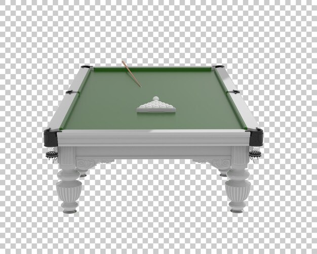 Tabla de billar aislada en el fondo Ilustración de renderización 3D