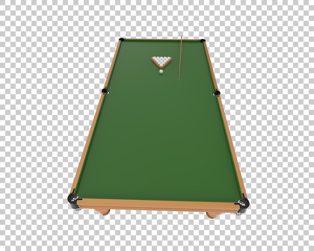 Tabla de billar aislada en el fondo Ilustración de renderización 3D
