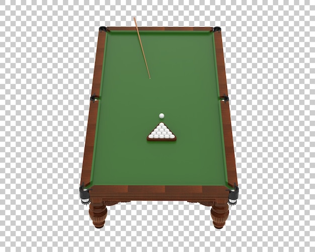 Tabla de billar aislada en el fondo Ilustración de renderización 3D