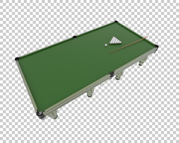 Tabla de billar aislada en el fondo Ilustración de renderización 3D