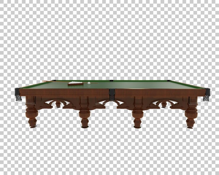PSD tabla de billar aislada en el fondo ilustración de renderización 3d