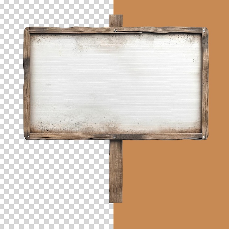 PSD tabla en blanco png aislada sobre un fondo transparente