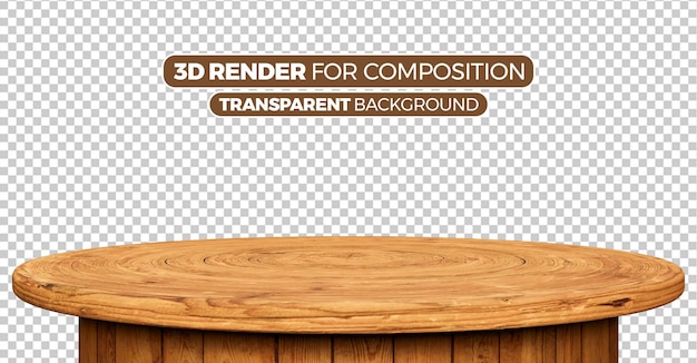 PSD tabla de composición de madera redonda 1