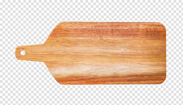 Tabla de cortar de madera aislada en blanco