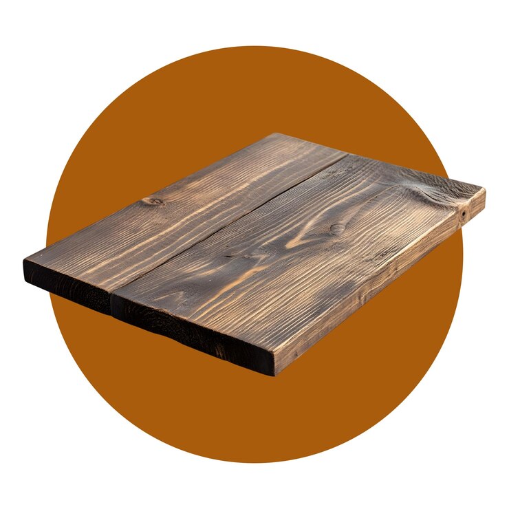 PSD tabla de cortar de madera aislada en la tabla de corte de fondo transparente png