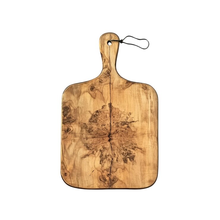 PSD tabla de cortar de madera rústica con mango