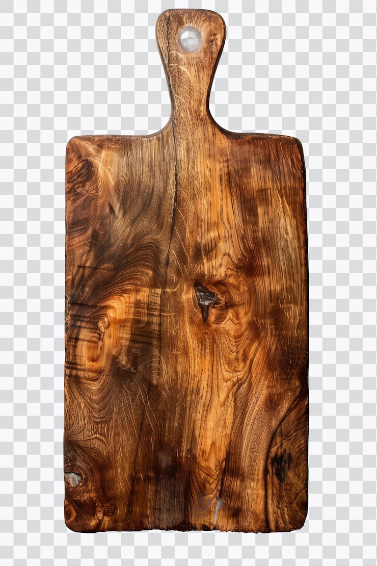 PSD una tabla de cortar de madera rústica perfecta para la preparación de alimentos en cualquier entorno de cocina
