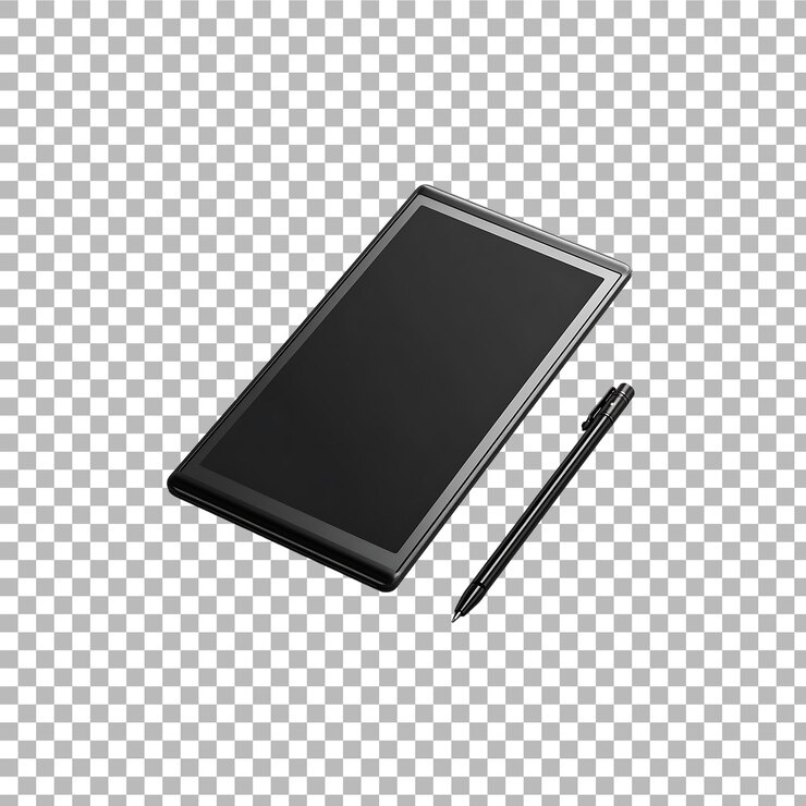 PSD tabla de dibujo digital aislada sobre un fondo transparente
