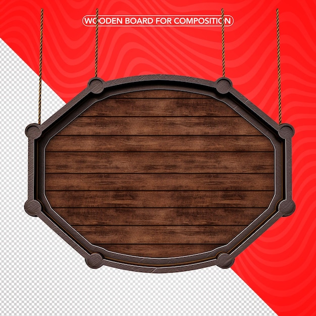 Tabla de madera 3D sin fondo png