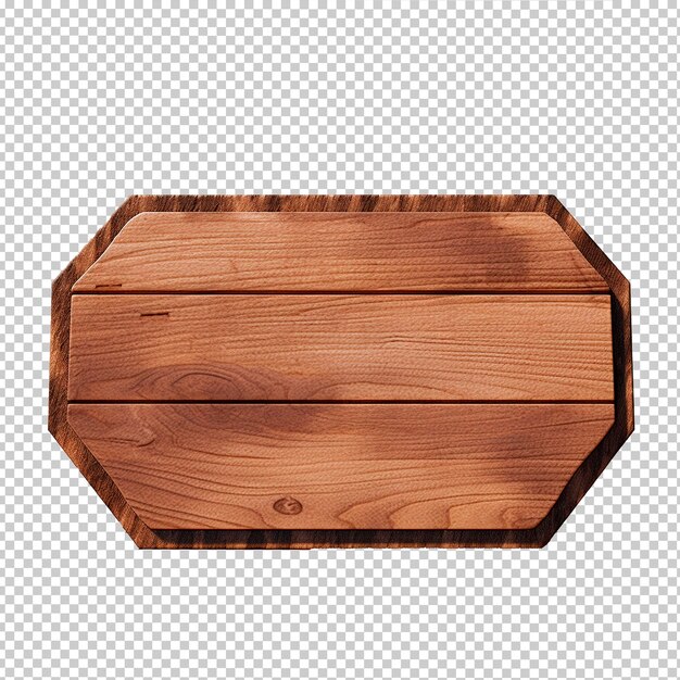 PSD tabla de madera 3d png sin fondo