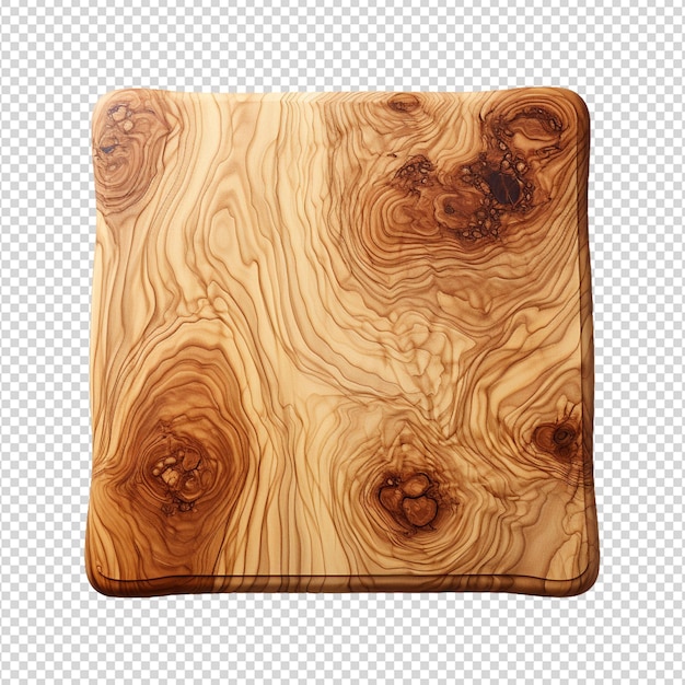 PSD tabla de madera aislada en blanco