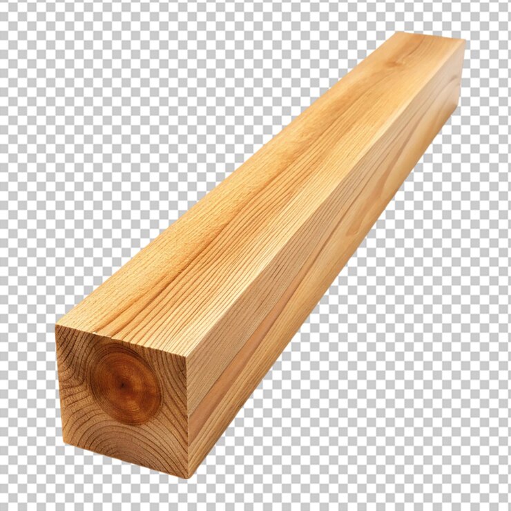 PSD tabla de madera aislada sobre un fondo blanco