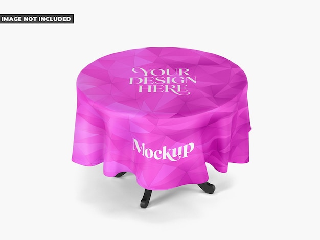 Tabla con maquillaje redondo de mantel
