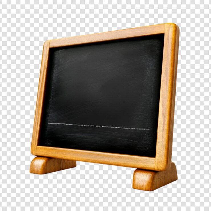 PSD tabla negra en blanco de madera lista para el anuncio de aprendizaje de educación de mensajes
