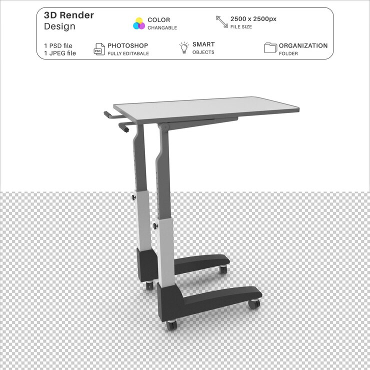 PSD tabla de noche del hospital modelación 3d archivo psd