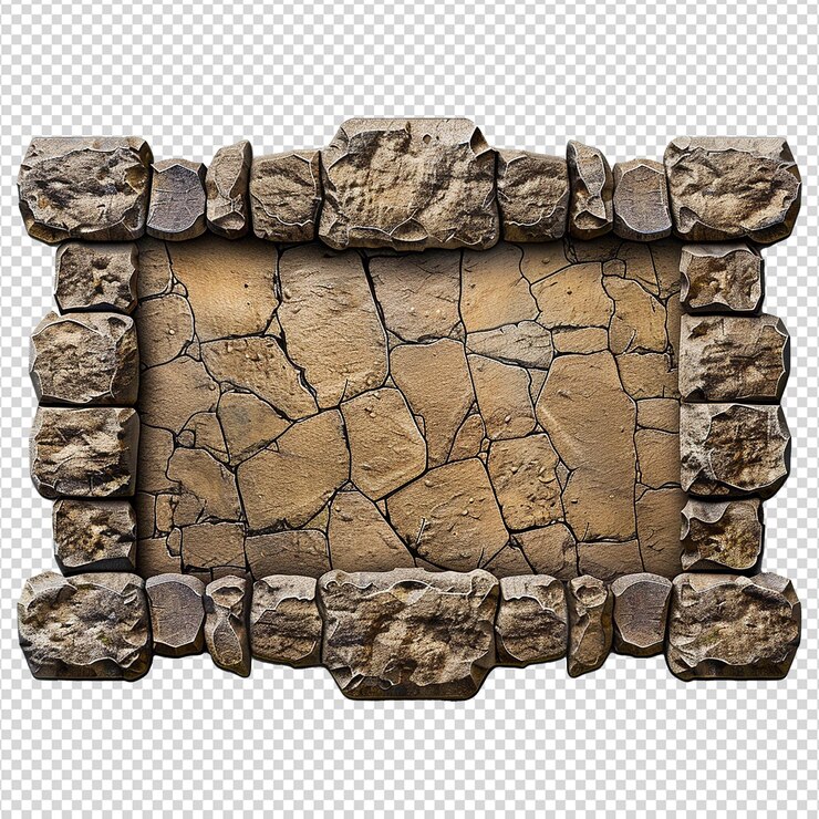 PSD tabla de piedra aislada en un fondo transparente png
