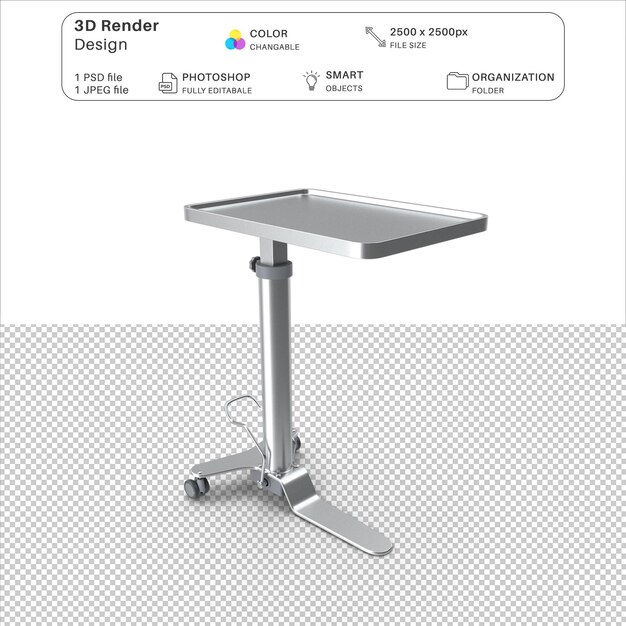 Tabla de preparación archivo psd de modelado 3d vacío