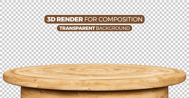 Tabla redonda de composición de madera 6
