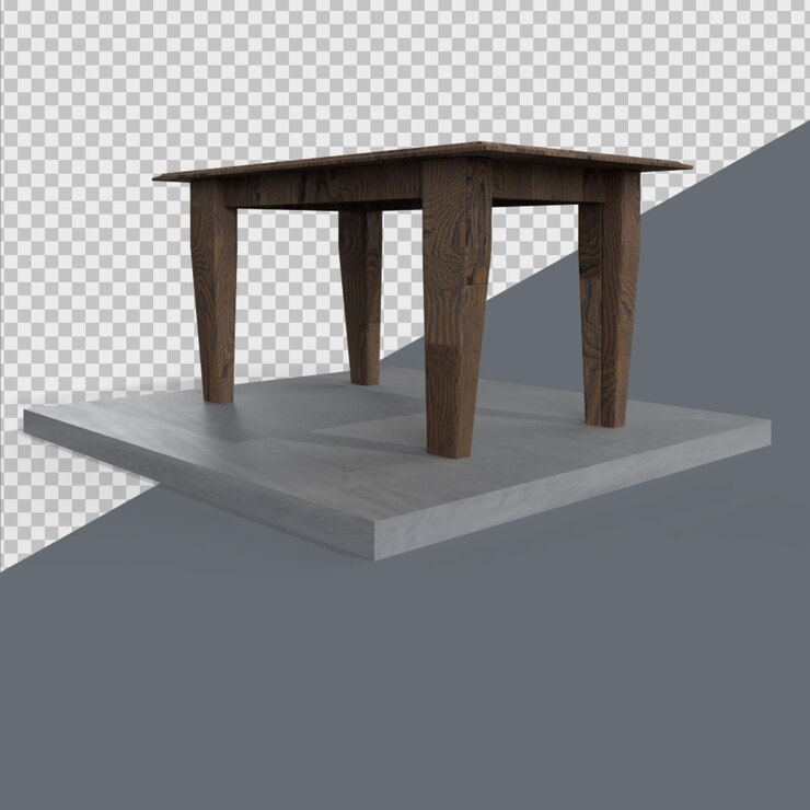 PSD tabla de renderizado 3d