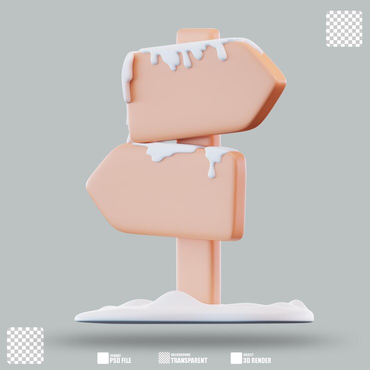 PSD tabla de señales de ilustración 3d 3