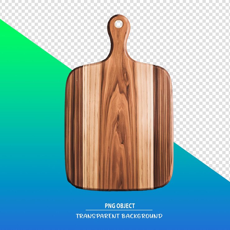 PSD tabla de servicio de madera sobre un fondo transparente