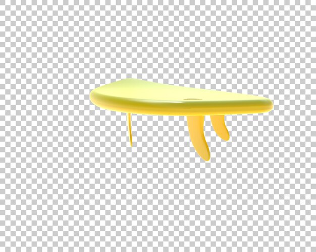 PSD tabla de surf aislada en el fondo ilustración de renderización 3d