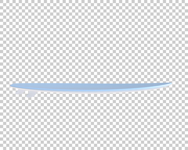 Tabla de surf aislada en el fondo Ilustración de renderización 3D