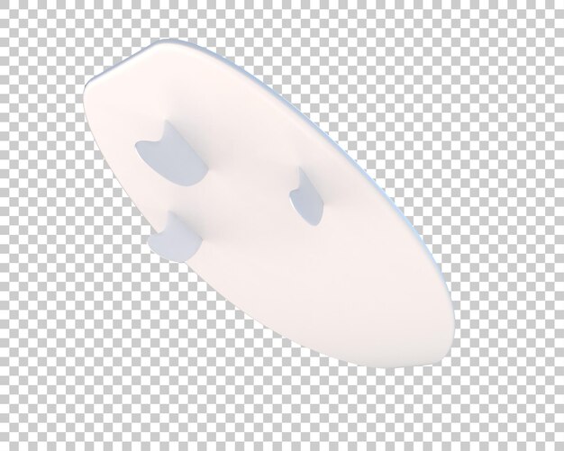 PSD tabla de surf aislada en el fondo ilustración de renderización 3d