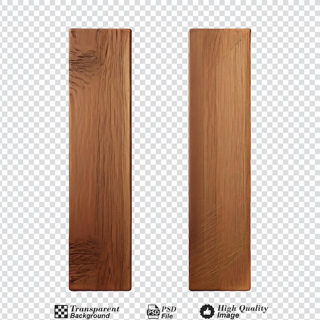 Tablas de madera 2x4 aisladas sobre un fondo transparente