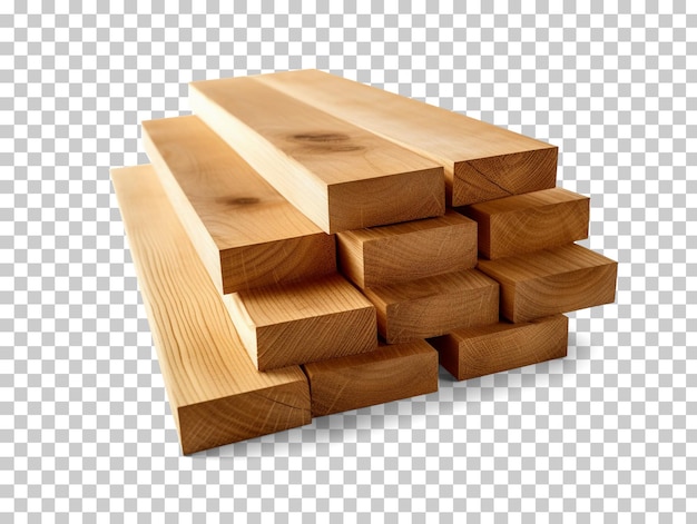 PSD tablas de madera aisladas 2x4 aisladas sobre un fondo transparente png psd